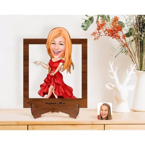 Personalized Women 'S Mannequin Caricature Of Wooden STANDING 3D Biblo-1