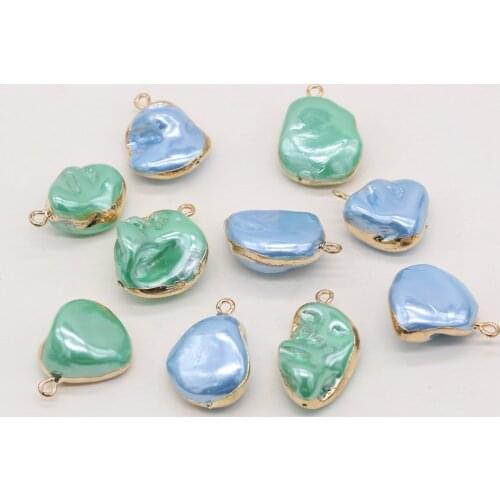 New Fashion Natural Pearl Shell Beads Charms Irregular Baroque Shell Pendant for DIY Jewelry Making Earring Necklace Accessories