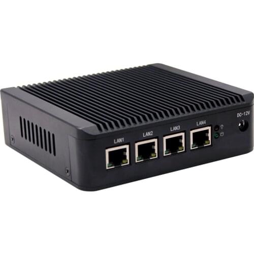 4 lans industrial mini pc with Intel E3845 CPU support DDR3 SODIMM 204 Socket ram slot for Issable PBX system