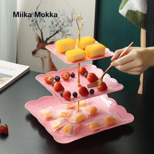Detachable Cake Stand European Style 3 Tier Pastry Cupcake Fruit Plate Serving Dessert Holder Wedding Party Home Decor
