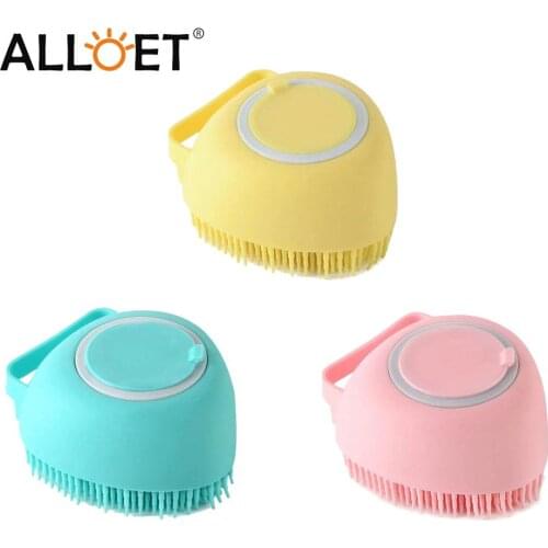 Pet Dog Cat Hair Bath Soft Comb Grooming Scrubber Shower Shampoo Brush SPA Massage Cleaning Washing Scrubber Handheld Tool
