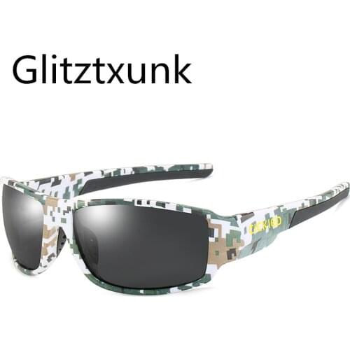 Glitztxunk Polarized Sunglasses Mens Driving Shades Outdoor sports Sun Glasses For Men Camouflage Brand Designer UV400 Oculos