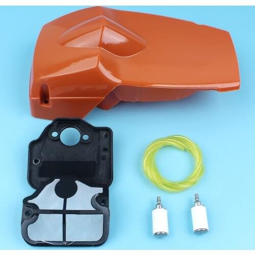 Top Engine Cover Air Fuel Filter Hose Kit For HUSQVARNA 136 137 141 142 Chainsaw Replacement Spare Parts Fuel Line