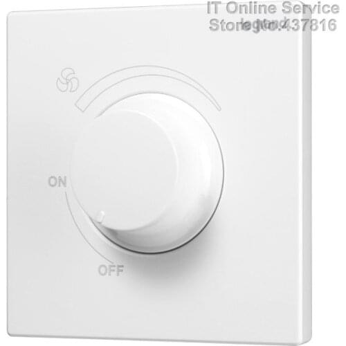 High Quality Magnolia White 250VA Fan Speed Control Switch Fan Controller Knob Switch