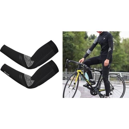 WEST BIKING Leg Warmers Black UV Protection Cycling Arm Warmer Breathable Bicycle Running Racing MTB Bike Leg Sleeve