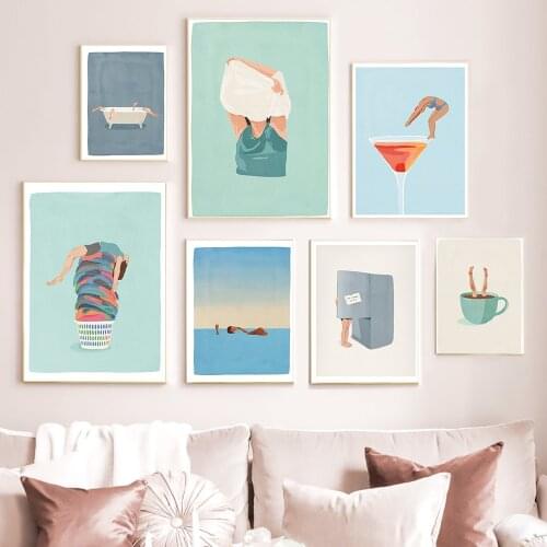 Laundry Funny Sarcastic Wall Art Canvas Painting Nordic Cocktail Dip Kitchen Posters And Prints Wall Pictures For Bathroom Decor