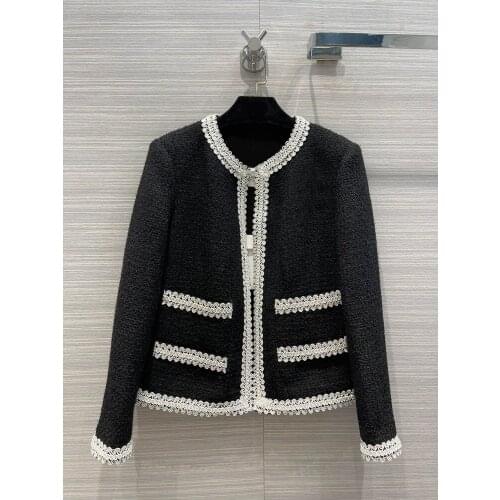 2021 women fashion Woven crew neck jacket TC210825