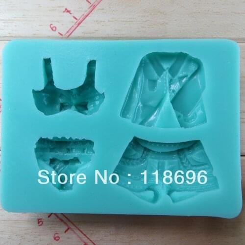 Underwear and coat New style hot sale chocolate silicon mold fondant Cake decoration mold NO.SI260