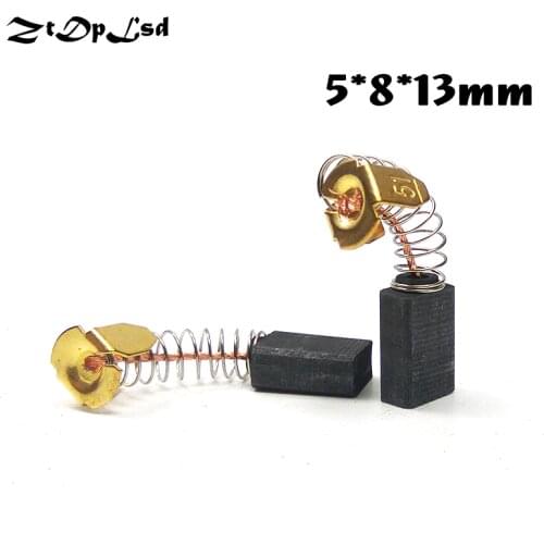 ZtDpLsd 2 Pcs/Pairs 5x8x13mm Mini Drill Electric Grinder Replacement Carbon Brushes Spare Parts for Electric Rotary Tool