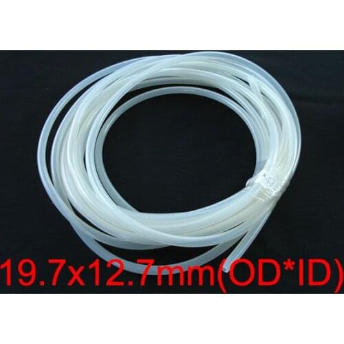 1M 19.7x12.7mm 19.7*12.7 Clear Transparent Medical Food Grade Flexible Pipe Water Drink Hose Peristaltic Pump Silicone Tube
