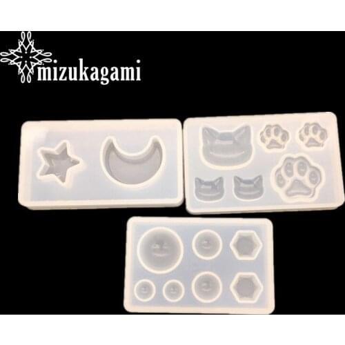 1pcs UV Resin Jewelry Liquid Silicone Mold Moon Stars Geometry Beads Resin Charm Molds DIY Intersperse Decorate Making Jewelry