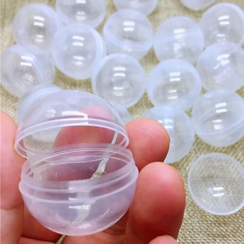 High quality 100 pieces 32mm empty transparent plastic capsules without toys for capsule candy gum ball vending machine