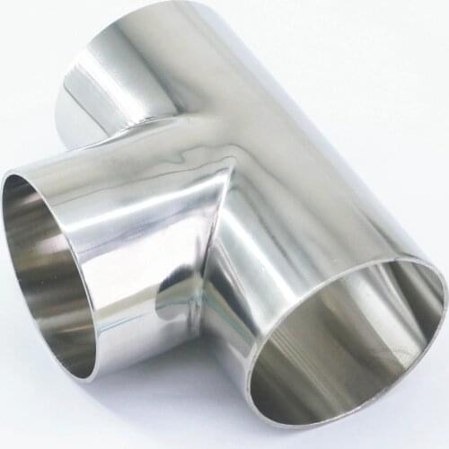 114mm O/D 304 Stainless Steel Sanitary Weld Tee Connector Pipe Fitting