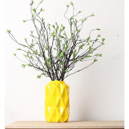 2pcs Large Artificial Dry tree branches Green Leaves Willow Branches Home Wedding Decoration Fake Flower DIY Table Plants 88cm