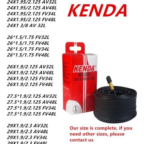 2PCS Inner Tube KENDA Bike Tire MTB 24/26/27.5/29/700C Mountain Road Bike 29 inch AV FV Bicycle Tyres Tires Rubber Tube Cycling