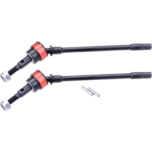2PCS Hard Steel Front Axle CVD Drive Shaft Dogbone for 1/10 Axial SCX10 Rc Crawler Parts