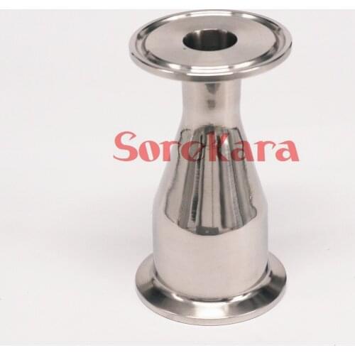 38mm Turn to 19mm O/D 304 Stainless Steel Sanitary Ferrule Concentic Reducer Pipe Fitting Tri Clamp
