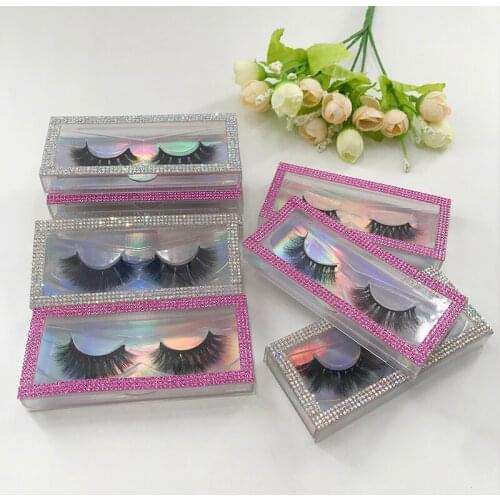 3D Eyelashes Natural False Eyelashes Cruelty Free Mink Lash with Diamond Lash Case