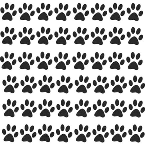 48PCS FOR Paw Print Bundle Cat Dog Pet Prints Set of 48 Decal Window Bumper Sticker Car Stickers 3cm