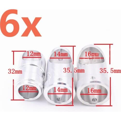 6pcs Multi Axis Aircraft Landing Gear Aluminum Three Channel Tripod Carbon Fiber Tube Connector 12mm-14mm-16mm UAV Accessories