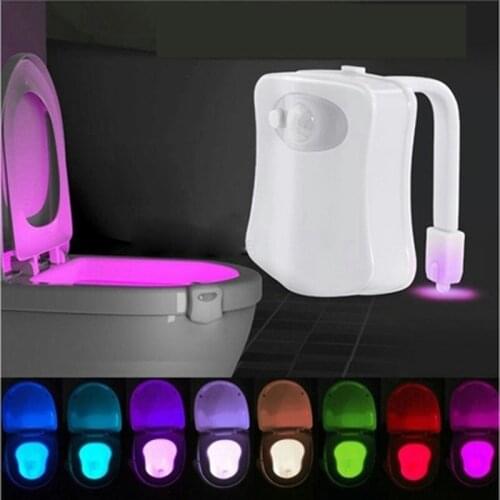 8 Colors Toilet Seat Night Light 4.5 volts Waterproof Backlight For Toilet Bowl LED WC Toilet Light ABS plastic