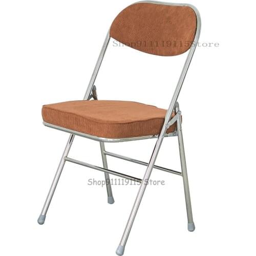 Ins Corduroy Folding Chair Retro B & B Photography Website Red Chair Vintage Furniture Family Convenient Dining Chair