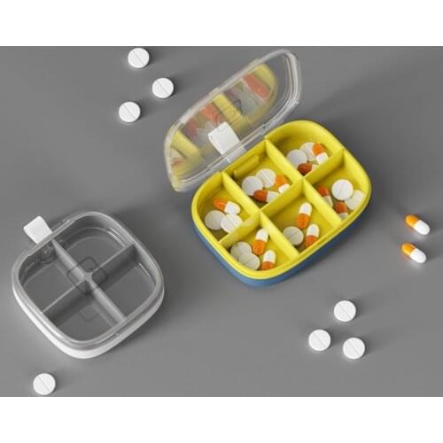 4/6 Grid Medicine Pills Box For Tablets 7 Days Travel Pill Case Mini Dispenser Container For Vitamins Storage Box For Storing