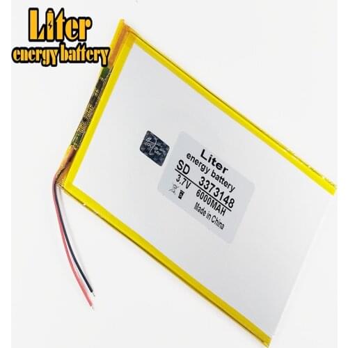 3.7 V lithium polymer battery rechargeable battery 3373148 pl 6000 mah tablets