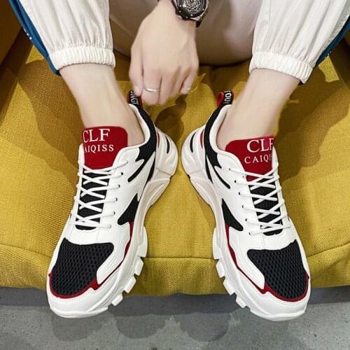 Big Size Chunky Sneakers Male Platform Sports Shoes Mens Running Shoes Women Sport Shoes Men Brands White Red Runners GMA-0825