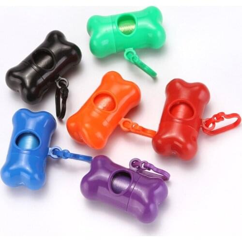 Pet Garbage Bag Storage Box Dog Stool Bags Plastic Bone Type Degradable Doggy Poop Bag W9147