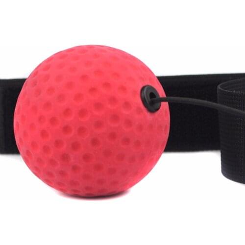 Boxing Reaction Training Ball Fight Ball Reflex Reaction Training Punch Exercise Portable Black Red PU Headband 800mm