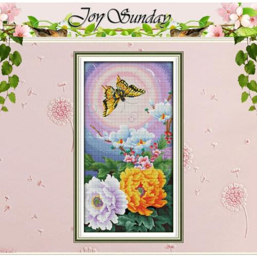The Butterfly And Flowers(6) Counted Cross Stitch 11 14CT Cross Stitch wholesale Cross-Stitch Kit Handmade Embroidery Needlework