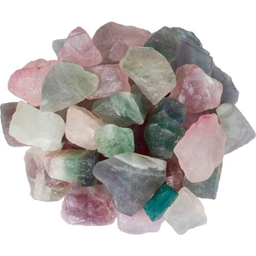 TUMBEELLUWA 1lb (460g) Natural Fluorite Crystal Raw Rough Stones for Tumbling,Cabbing,Wire Wrapping,Healing Reiki Wicca