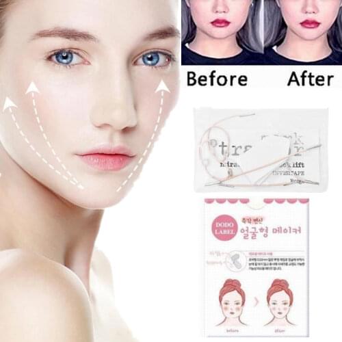 Invisible Thin Face Stickers V-Shape Line Wrinkle Sagging Skin Face Chin Adhesive Tape Facial Patches Wrinkle Remover Strips