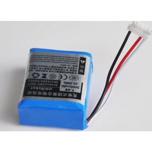 NEW 7.4V 7.2V 3000mAh Lithium Ion Battery Pack For iRobot Braava 380 380T Mint 5200 5200B 5200C vacuum cleaner sweeping robot