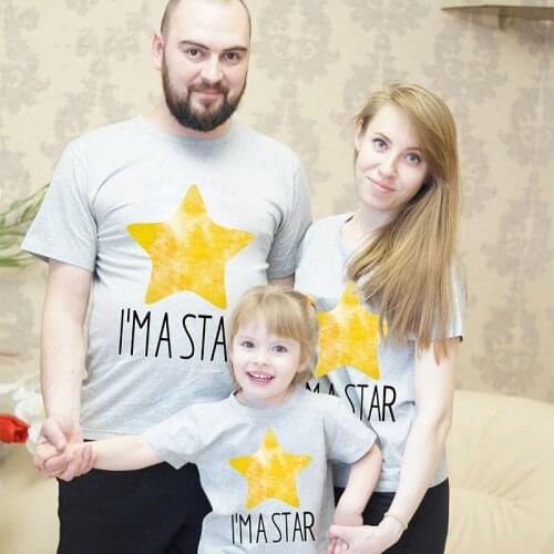 Family Matching Clothes Father and Son Tshirts Mama Papa and Kids Summer wear Clothing Mother Daughter Tops Baby Boy Girl Tshirt