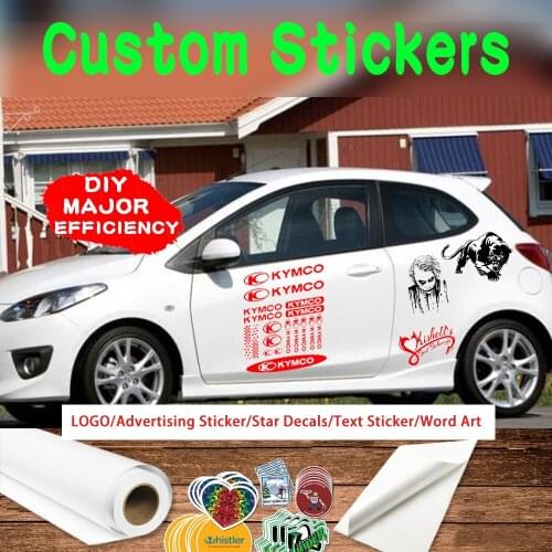 Custom Stickers LOGO Advertising sticker Star Decals Text sticker Word art All kinds of customized car stickers DZ-0017