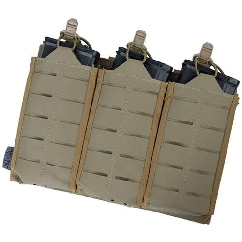TMC Molle TRIPLE M4 MAG Pouch Bag for Tactical AVS Vest Front Panel TMC3319-BK/DE