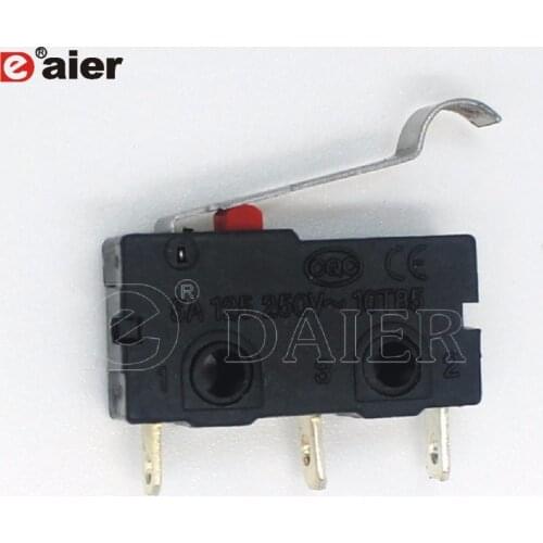 10Pcs/Lot SPDT Momentary Micro Switches KW4-Z4F150 5Amps 125VAC 150GF T85 Black ARC Lever Microswitch 3-Pin With Solder Terminal