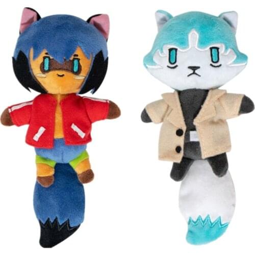 2pcs/Lot 10cm Anime BNA Plush Toys Brand New Animal Kagemori Michiru Ogami Shiro Cosplay Dolls Pendant Keychain Plushie Kid Gift