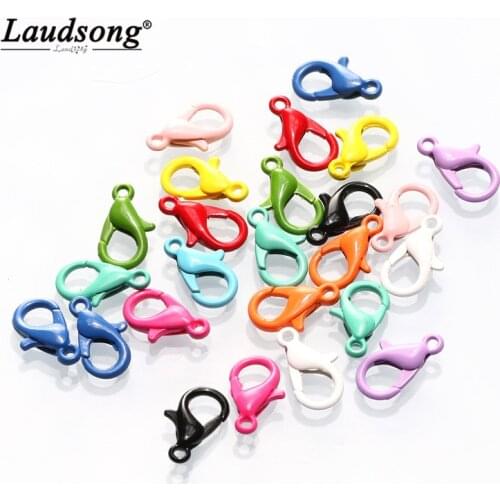 30PCS Lobster Clasps Bracelets Necklaces Hooks Chain Closure Findings DIY Accessories For Jewelry Making Supplies Wholesale