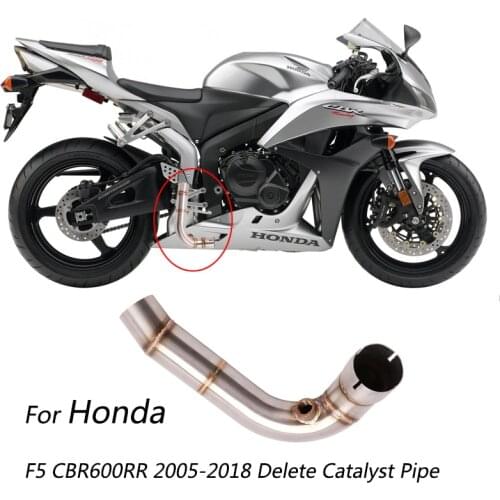 54/48 mm Mid Pipe for Honda CBR600RR F5 2005-2018 Motorcycle Exhaust Pipe Delete Original Catalyst Replace Stainless Steel