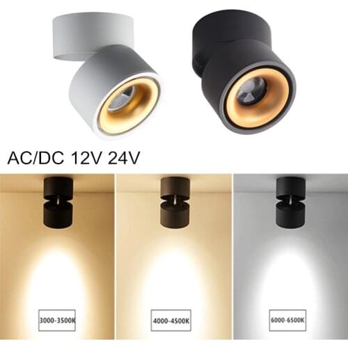 7W 10W 12W 15W Ceiling Light Surface Mounted LED Spot Light 360 angle adjustable 12V 24V for Livingroom Bedroom Modern Lighting