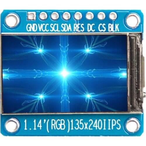 8pin 1.14 inch TFT display module 132*240 4 wire SPI interface IPS LCD screen 1.14 inch st7789 HD LCD display