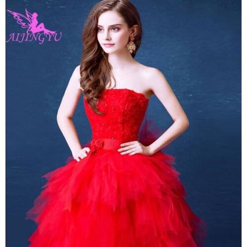 AIJINGYU 2021 2020 real photos Customized new hot selling cheap ball gown lace up back formal bride dresses wedding dress TJ147