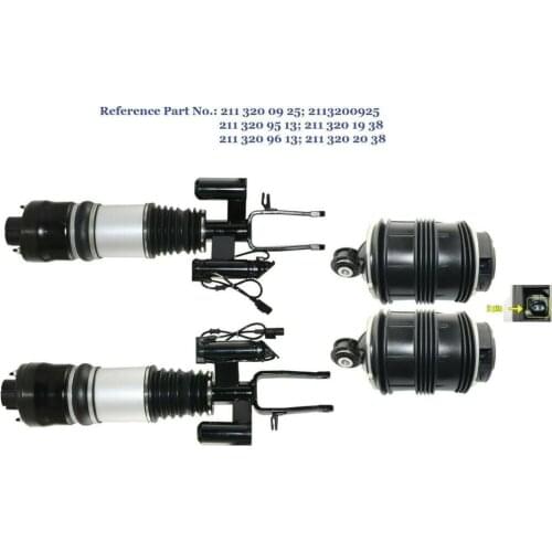 AP02 For MERCEDES W211 E320 Pair Front Air Shocks +Pair Rear Air Spring Bags w/ 2pins 2113202038, 2113209613 2113200925