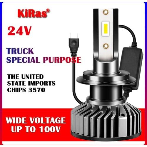 KiRas Special truck Lights Bulb 24V LEDH4 H7 LED18000LM 6000K H1 H3 H11 H13 9005 HB3 9006 HB4 9007 Running Auto Fog Head Lamp