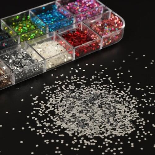 1MM Laser Hexagon Shape Mix Chunky Glitter Sequins For Nail Art Decorations Holographic Sparkly Flakes Nail Accessories RK390024