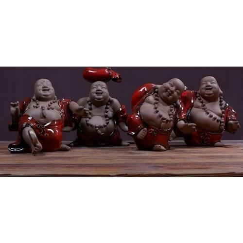 Large Ceramic Maitreya Buddha Laughing Buddha Sculpture Statue Modern art sculpture Chinese Buddha Statue Home decoration crafts