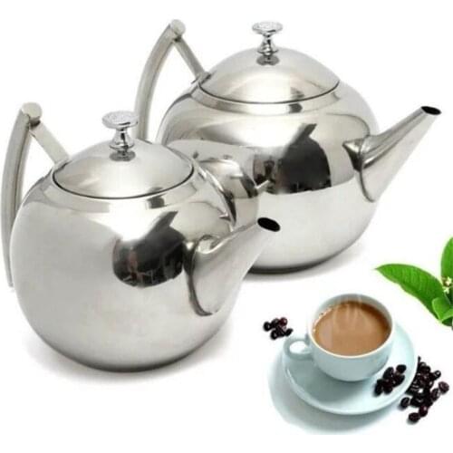 1.5/2L Stainless Steel Teapot Tea Pot With Tea Leaf Filter Infuser New